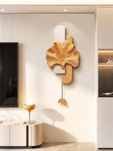 HAOJIUBUJIAN | Luxury Modern Creative Art Clock 3D Ginkgo Leaf Design