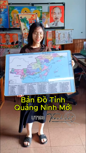 Bản Đồ Quảng Ninh treo tường Tranh bản đồ tỉnh Quảng Ninh tráng gương bản đồ tỉnh quảng ninh treo tường UT193