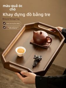 Wooden Rectangular Tray for Tea Cup and Dessert Storage