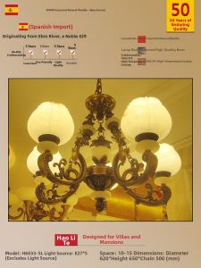 HADLITE | Antique European Style Luxury Copper And Marble Chandelier