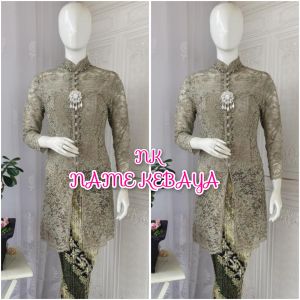 atasan kebaya akad nikah brukat kerah sabrina