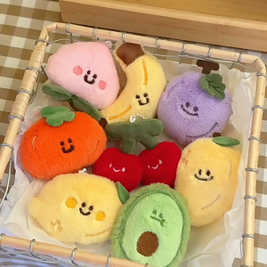 Fruit Plush Cute Key Chain Bag Accessories Pendant Beg Charm