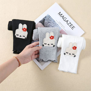 กางเกงเด็กหญิงแบบใหม่ฤดูใบไม้ผลิและฤดูใบไม้ร่วงปี2023กางเกงตัวในสไตล์ตะวันตกสำหรับเด็กกางเกงขายาวใส่ด้านนอกสำหรับเด็กหญิงเด็กน้อยน่ารัก3ขวบ