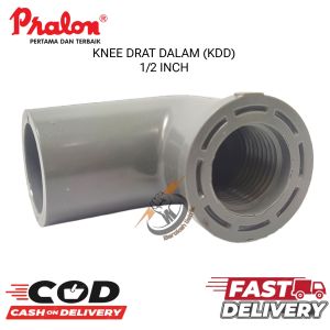 KDD KNEE DRAT DALAM 1/2"INCH MEREK PRALON AW/PRALON L KDD KNIE DRAT DALAM 1/2" FAUCET ELBOW PVC 1/2"