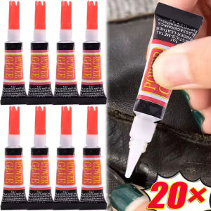 กาวเหลวติดแน่น20/10ชิ้นสำหรับไซยาโนอะคริเลตแบบติดกาวไม้ยางโลหะแก้วเครื่องเขียนเจลเคลือบเล็บกันรั่วที่แข็งแรง