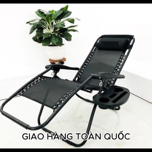 Ghế thư giãn gấp gọn tải 300kg khung hợp kim siêu dày Ghế xếp thư giãn gấp gọn thành giường ngủ trưa văn phòng LA