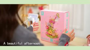 ชูดตัว SEMBO BLOCK ช่อดอกไม้โรแมนติก 120 ช่อดอกไม้ 575 ชิ้น กล่องดนตรีสด SD611050 มีเสียง มีไฟ ราคาที่สูงกว่าโค้ดที่ถูกต้อง!