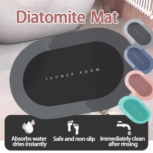 Soft Diatomite Mat Japan Floor Toilet Shower Mat Bath Absorbent Rug Fast Quick Drying Floor Mat Non Slip Anti-Slip Lightweight For Bathroom Mat
