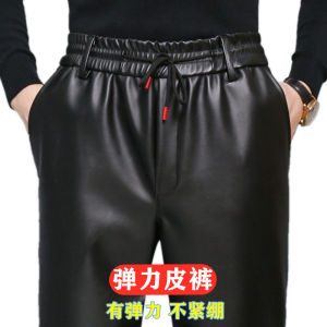 กางเกงบiker หนังหนา ทรงหลวม สำหรับผู้ชาย กางเกงบุขนแกะ ฤดูใบไม้ผลิ ฤดูใบไม้ร่วง กันลม กันน้ำ กางเกงบุขนแกะสำหรับทำงาน อบอุ่น
