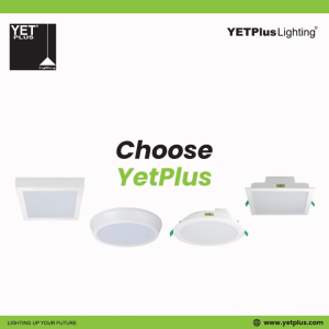 YETPlus Memory Series YET9017 YET9018 3 in 1 3in1 3 Color Changing 3C DOB LED SIRIM Ceiling Bracket Mounted Surface Downlight 15W 25W 35W Black White