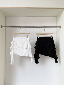 Fashionable Korean Style Half-length Short Skirt with Lace Design Slimming High Waist Cake Skirt for Women Summer 2025