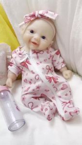 20CM /2 Styles Waterproof Soft Mini bebe reborn de silicona Girl Dolls With Paint Skin Flexible Handmade Newborn Silicone Dolls