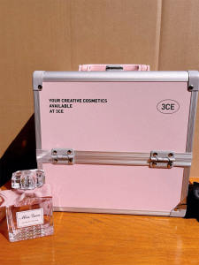 Portable Travel Cosmetic Bag Pink Lotus Color Storage Makeup Case 3CE Beauty Tools Any Skin Type Suitable Normal Specification