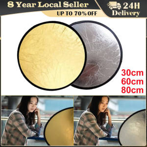 2in1 Multi-Disc Diffuers Light Round Reflector with Bag Portable Collapsible Silver Gold White for Photography Studio\