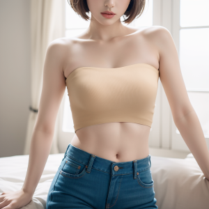 Summer Young Adult One-Piece Strapless Seamless Tube Top Fashion Tape Inner Wear Base Thin Section Can Be Outwear White Bra