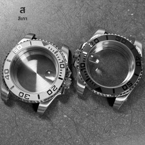 40 มม.สีดําขัด BEZEL DIVER นาฬิกากันน้ํา NH34 NH35 NH36 การเคลื่อนไหว Sapphire Glass 20atm สร้อยข้อมือสแตนเลส