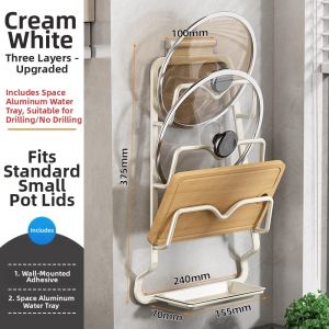 No Drilling Wall Mounted Kitchen Storage Rack