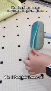 Lovinland Effective Dog Hair Remover Reusable Cat and Dog Hair Removal Cleaning Tool with Extra Long Handle Multifunctional Fur Lint Brush for Couch Furniture Carpet Clothes Bedding