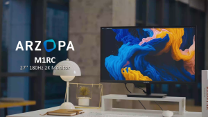 ARZOPA 27" 180HZ Gaming Monitor -2K QHD 2560x1440 Fast IPS Computer PC Display 115% sRGB Adaptive-Sync 1ms Response 1x Display Port 1.4 1x HDMI 2.0 1x USB C -M1RC