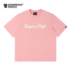 Dangerous People Short Sleeve T-Shirt Pure Cotton Versatile Summer Heavyweight Youth Fashion Casual round Neck Tee for Teens