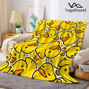 Rubber Duck Flannel Blanket Warm Soft Halloween Christmas Decorative Couch Warm Cozy All-Season Gift