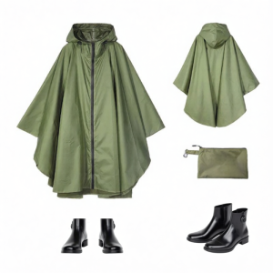 DIHUANTUO | Outdoor Poncho Raincoat With Zipper