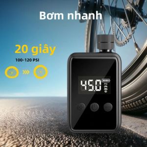 Máy Bơm Xe Đạp Điện Mini 150 PSI Với Đồng Hồ Đo Áp Suất LCD Kỹ Thuật Số Máy Bơm Không Khí Xe Đạp 500mAh Cho Thiết Bị Đạp Xe