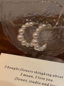 Korean Style Pearl Earrings Womens Fashion Jewelry Simple Elegant Personality Circle Ear Cuff Fresh out New Trend