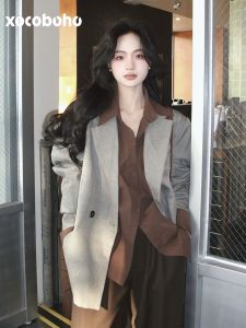 xocoboho | Fashion High-end Gray-green Blazer