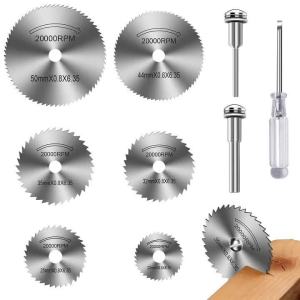 9/25PCS HSS Rotary Saw Blades Cutting Wheel Set for Rotary Tool Mandrels Screwdriver Wood Plastic Aluminum