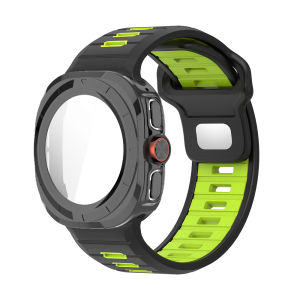 Tempered Glass For Samsung Galaxy Watch Ultra Strap Suit Silicone Watchband Sport Corres For Galaxy Watch Ultra 47mm Wristband