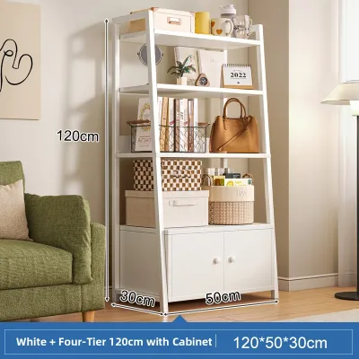 Multi-layer Wooden-color Ladder Storage Rack