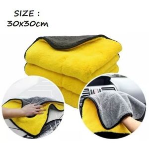 MYX Store MYX Store Kuning - kain lap serbaguna microfiber lap mobil motor dapur meja kaca 30x30cm 2 sisi lembut
