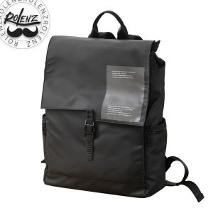 กระเป๋าเป้สะพายหลังนักเรียนทรงพกพา Rolenz สำหรับผู้ชาย กระเป๋าใส่โน้ตบุ๊กแบบลำลองสำหรับเดินทางและไปทำงาน