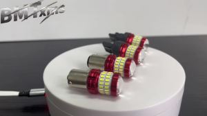 BMTxms 2PCS 44SMD White 1156 P21W 1157 P21/5W LED Car Motorcycle Reverse Lights W21W W21/5W P27W P27/5W DRL Backup Day Lamp Bulb