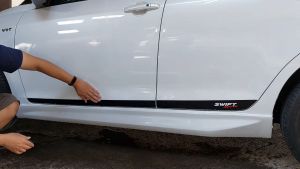 Swift ติดชายล่าง ตัดเข้ารูป สำหรับรุ่นปี 2012-2016 #เก็บคูปองลดค่าส่งมาใช้ด้วยนะครับ #สติกเกอร์ติดรถ