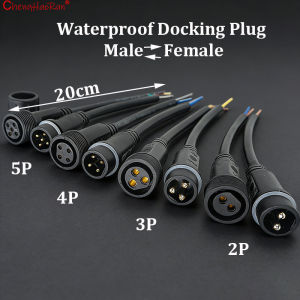 1/2Set 4in1 Waterproof Quick Connector Kit Industrial Outdoor LED Wire Connectors Male Female Docking Plug 2P 3P 4P 5P 6P