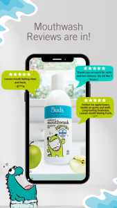 Buds Organics BOO Childrens Mouthwash - Fresh Mint (300ml)