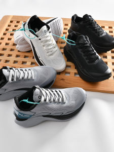 Ultra-Light Mens Fashion Sports Shoes Breathable Mesh Upper Comfortable Soft Bottom Glued Rubber Sole round Toe Thick Heel