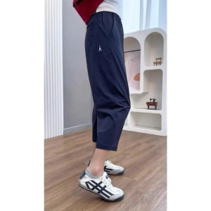 Quần Dài Thể Thao Thường Ngày Mùa Hè 2025 Cho Nữ Dáng Chữ A Quần Dài Tay Vải Lụa Băng Quần Dài Rộng Rãi Thoải Mái Nhanh Khô