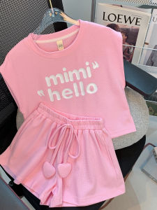 Girls Summer Casual Loose Sleeveless Vest And Shorts Set Two Piece Suit Korean Style Childrens Clothing for Ages 2-14