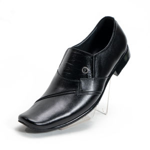 Sepatu Formal Pantofel Kulit Slip On Model Import High Quality 876 Hitam