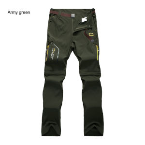 TRVLWEGO Mens Camping Hiking Pants Trekking High Stretch Summer Thin Waterproof Quick Dry UV-Proof Outdoor Travel Trousers