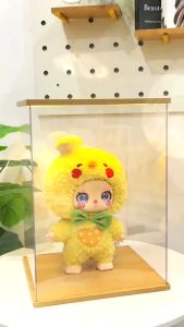 Tủ Trưng Bày Mô Hình Baby Three Labubu Cao Cấp Tủ Gỗ Mica Trong Suốt Hộp Đựng Chống Bụi Bẩn