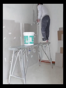 Folding Ladder Platform Portable Scaffolding Mobile Stepper Height Adjustable App 4