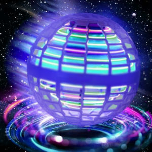  Flying Ball Childrens Hand Controlled Color LED Cosmic Globe 360 °Rotating Suspension Ball Suitable for Indoor and Outdoor Toy