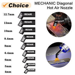 MECHANIC Diagonal Hot Air Nozzle Compatible with 861 Series Heating Tool 4/5/6/6.4/8/8.4/10/12/12.7mm Oblique Blow Nozzle