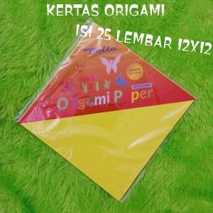1 Pack Kertas Lipat Origami 2 Sisi 12x12 Kecil (Isi 25 Lembar)