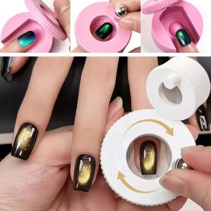 Multifunctional 360° Rotating Cat Eye Nail Magnet Wide Light Glass Bead Effect Strong Automatic Nail Art Magnetic for Gel Nail Polish