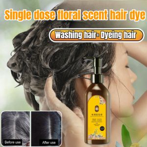 Plant Extract Floral Scent Hair Dye No Damage to Hair Cover White Hair Nourishes Hair